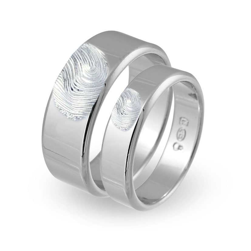 SILVER ring med fingeravtryck