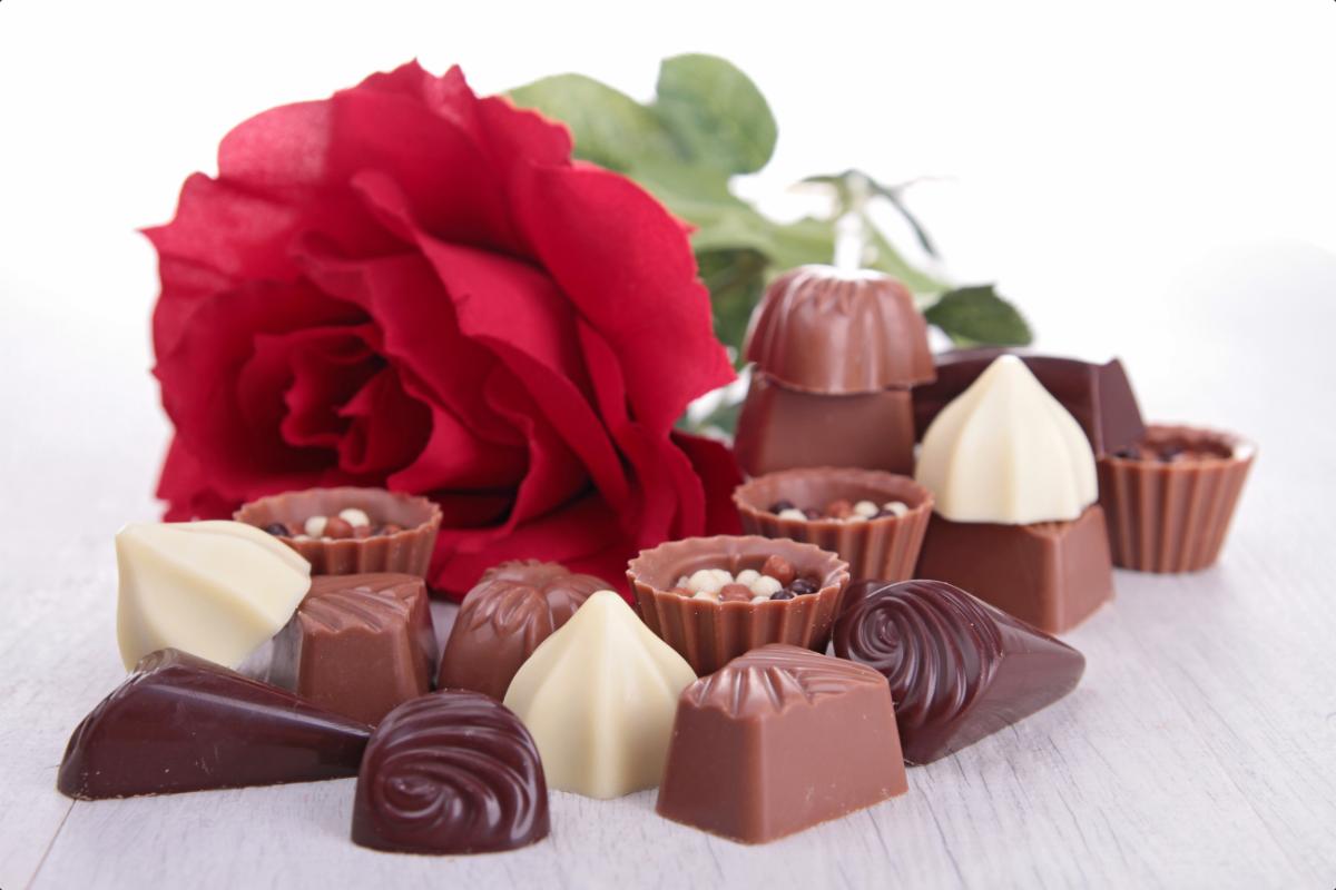 Blommor och choklad