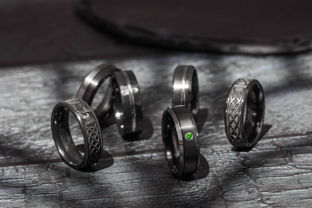 Looking for a ring that not only looks good but can also stand up to life's challenges? Our titanium and black zirconium rings are designed just for you. They're perfect for the modern man who wants a blend of functionality and style in his everyday life.